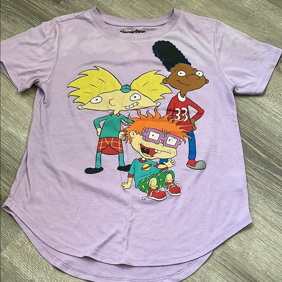 Nickelodeon characters lavender t-shirt size xs - Picture 1 of 3